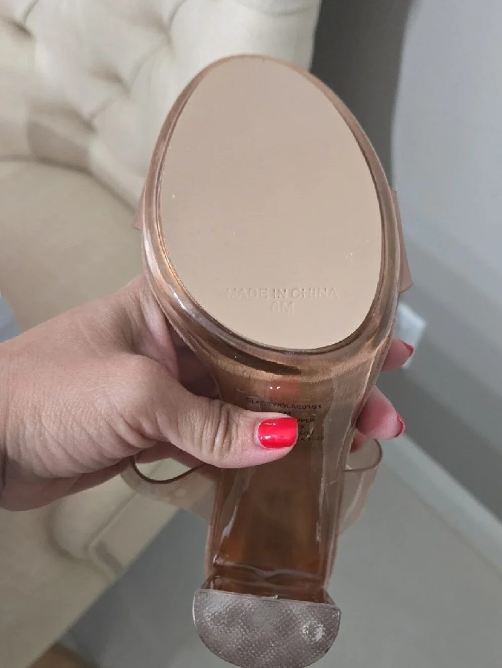 Steve Madden Blush Clear Strap High Heel Sandals - Picture 2 of 5